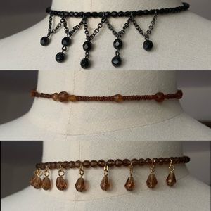 Set of 3 Beaded Chokers
